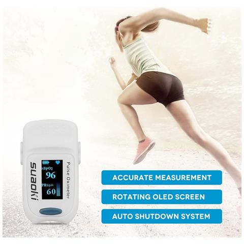 Mini Saturimetro Portatile Misurazione Ossigeno Sangue Dita Pulsossimetro Oled - Foto 7