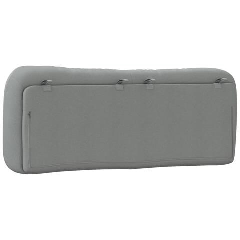 Cuscino Testiera Grigio Chiaro 120 cm in Tessuto - Foto 2