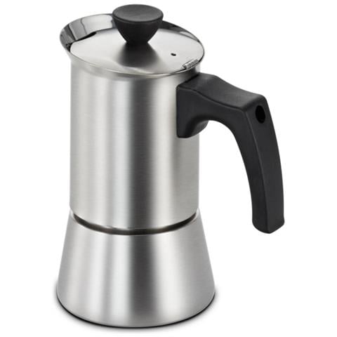 Hez9es100 Inox Moka 4 Tazze Premium Quality Per Piani A Induzione - Foto 1