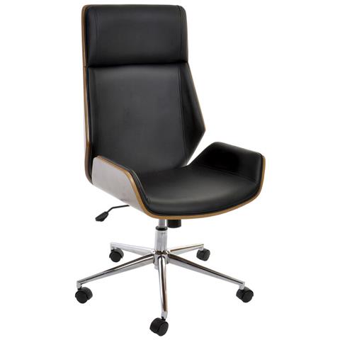 Sedia Da Ufficio Dkd Home Decor Marrone Nero - Foto 1