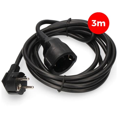 Cavo Prolunga 3 X 1,5 Mm 3 M Nero - Foto 1