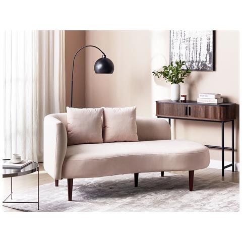 Chaise Longue Versione Sinistra Chaumont Velluto Rosa Pastello - Foto 1