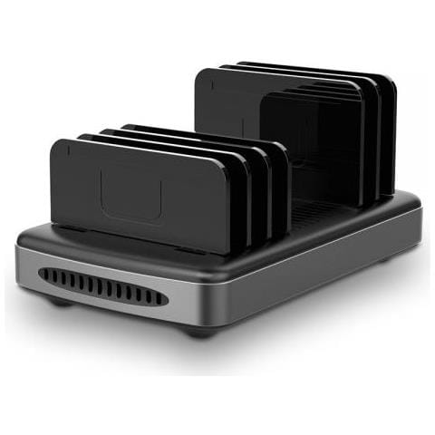 Stazione di Ricarica USB 73436 a 6 Porte da 160 W Colore Nero / Grigio - Foto 2