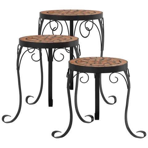 Supporti Per Piante 3 Pz Terracotta In Ceramica - Foto 2