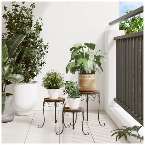 Supporti Per Piante 3 Pz Terracotta In Ceramica - Foto 3
