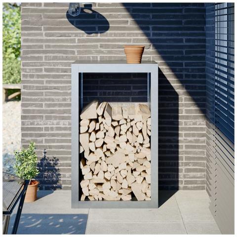 Rastrelliera Per Legna 60x40x100 Cm In Acciaio Zincato - Foto 9
