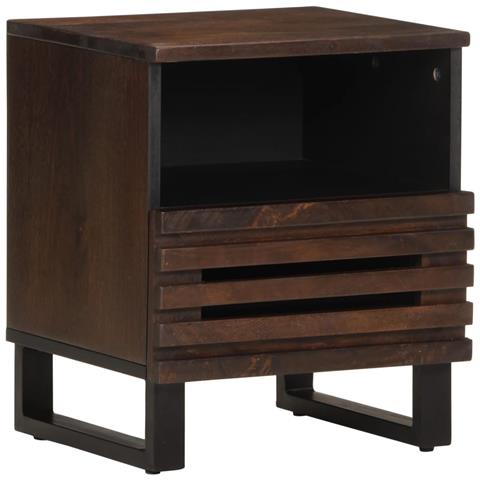 Comodini 2pz 40x34x46 Cm In Legno Massello Di Mango - Foto 2