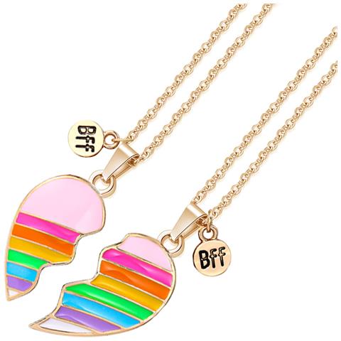 Collana Puzzle Cuore Collana Dell'amicizia, Confezione Da 2 Multicolor - Foto 2