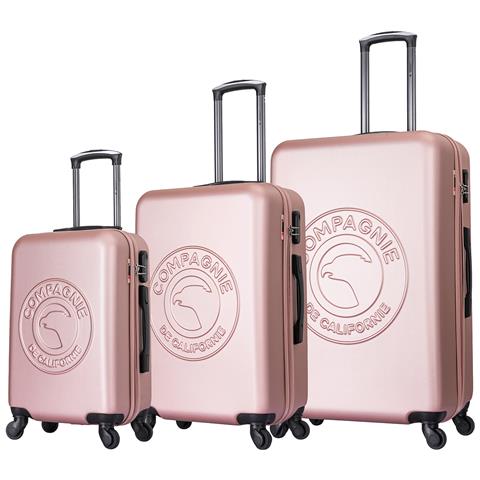 Set Di 3 Valigie Con Ruote Color Oro Rosa - Cc-t366 Rose Gold - Foto 1