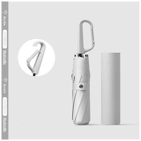 Ombrello Automatico Con Clip - Ombrello Da Viaggio Pieghevole Grey - Foto 4