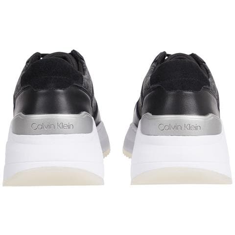 Chunky Intern Wedge Sport Shoe Sneakers Sintetico Scarpe Donna Nero Eu 41, Hw0hw01439 0gn - Foto 3