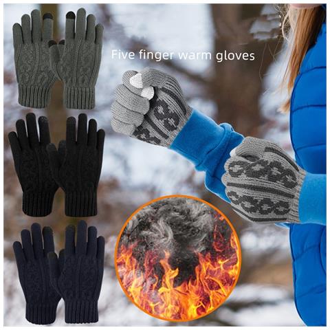 Guanti Con Dita Separate Per Touch Screen Darkblue - Foto 2