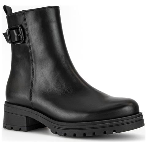 Black Casual Closed Booties Stivaletti Pelle Scarpe Donna Nero Eu 39, 52.780.57 - Foto 1