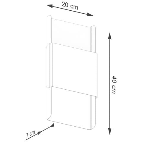 Lampada Da Parete Durlin Oro /bianco Sl. 1353 - Moderno Lampade Da Parete Oro /bianco 40x20x7 Cm - Foto 2