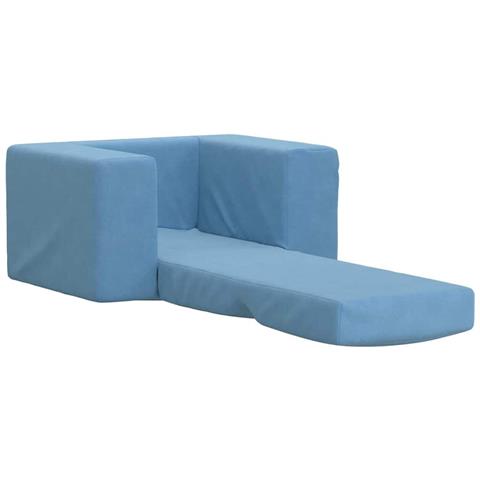 Divano per Bambini Blu in Morbido Peluche - Foto 2