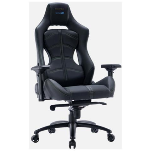 Sedia Da Gaming Ufficio Poltrona Scrivania Nera Regolabile In Foam Frog - Foto 2