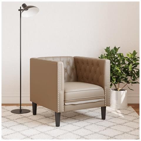 Poltrona Chesterfield Cappuccino In Similpelle - Foto 3