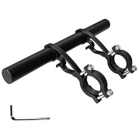 Prolunga Manubrio Bici, Supporto Multifunzionale In Lega Di Alluminio Black + Black - Foto 1