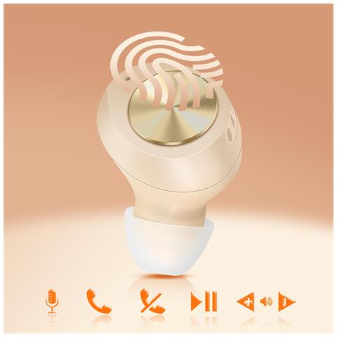 Cuffie Bluetooth Con Microfono Integrato, Beige - Foto 2