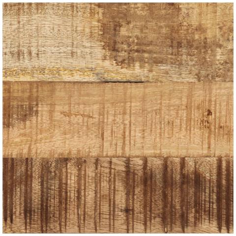 Tavolino 100x50x35 Cm In Legno Massello Di Mango Grezzo - Foto 8