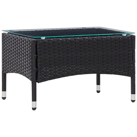 Set Divani Da Giardino 5 Pz Con Cuscini In Polyrattan Nero - Foto 8