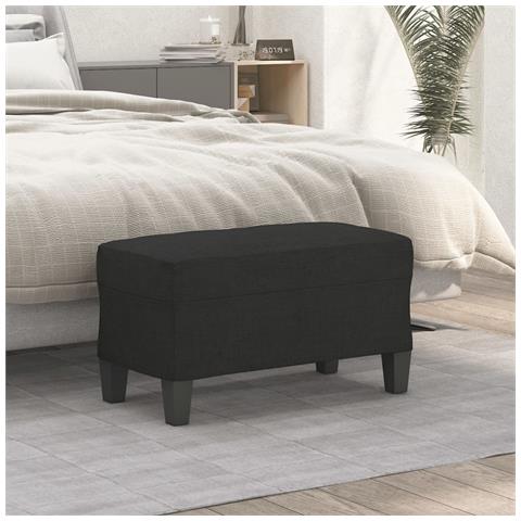 Panca Nero 70x35x41 cm in Tessuto - Foto 2