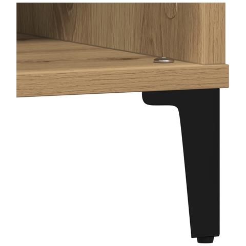 Tavolino da caffè  in rovere artigianale 60x60x30 cm in legno ingegnerizzato - Foto 9