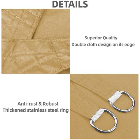 Vela Ombreggiante Tenda Da Sole Da Giardino 3x4 M Blocca Il 95% Dei Raggi Uv Giallo - Foto 5