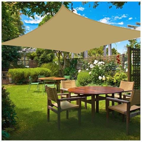 Vela Ombreggiante Tenda Da Sole Da Giardino 3x4 M Blocca Il 95% Dei Raggi Uv Giallo - Foto 1