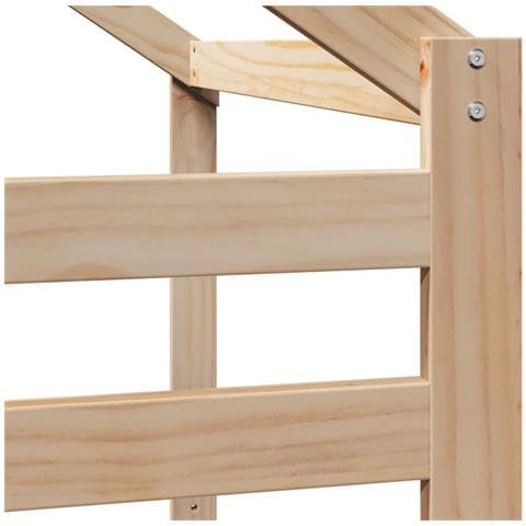 Letto a Soppalco con Tetto 90x190 cm Legno Massello di Pino - Foto 9