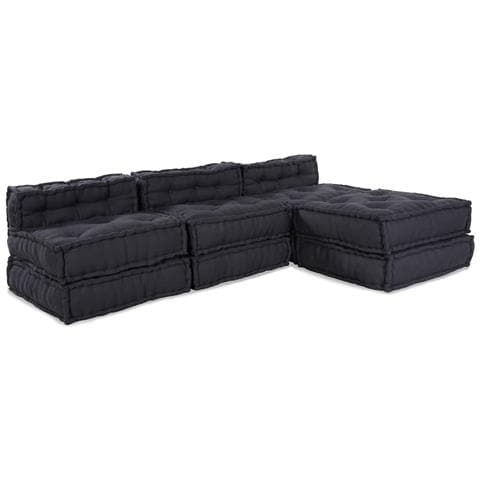 Cuscino 4 pcs Antracite 70 x 70 x 54 cm Poliestere - Foto 1