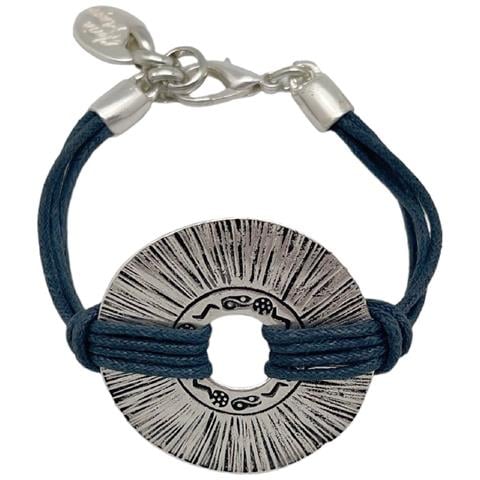 Bracciale Etnico Argento-blu Mare - Foto 1