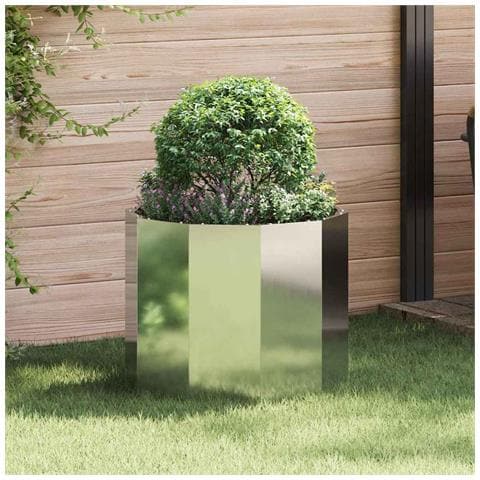 Fioriera Argento 60 x 60 x 50 cm Acciaio zincato - Foto 2