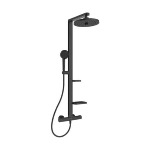 Alu+ Bd583 Colonna Doccia Termostatico Completa - Nero Opaco Soffione Da 25 Cm Da Ordinare - Foto 1