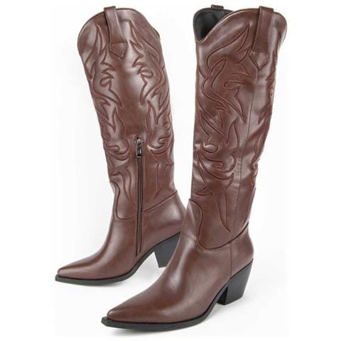 Stivale Alto Da Donna Color Tortora. - Foto 1