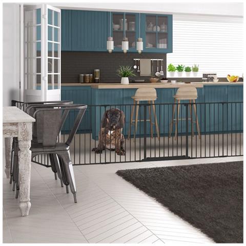 Bettacare Barriera Per Animali Domestici Premium Multipannello, Fino A 344cm Di Larghezza, Nera, 70cm Di Altezza - Foto 2