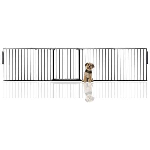 Bettacare Barriera Per Animali Domestici Premium Multipannello, Fino A 344cm Di Larghezza, Nera, 70cm Di Altezza - Foto 1