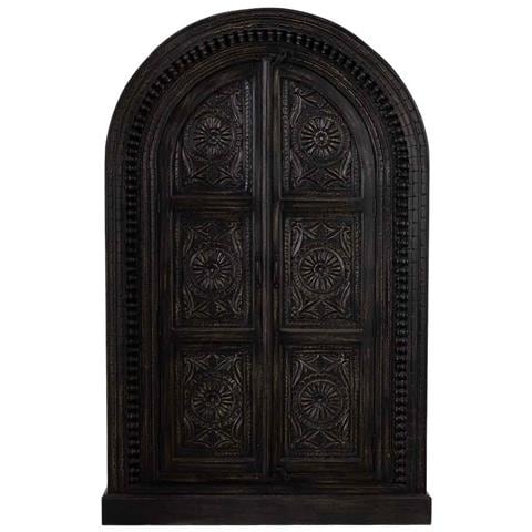 Armadio In Legno Nero Fatto A Mano, 112x41x181h Cm - Foto 2