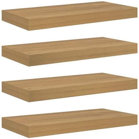 Scaffale da parete 4 pcs Marrone 50 x 23 x 4 cm - Foto 1
