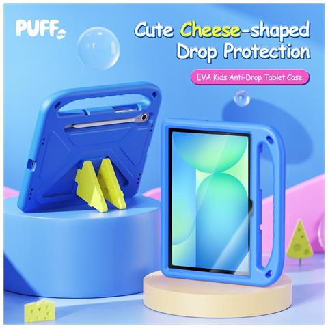 Cover per Galaxy Tab S10 FE - Blu, Antiurto, Con Soporte - Foto 4