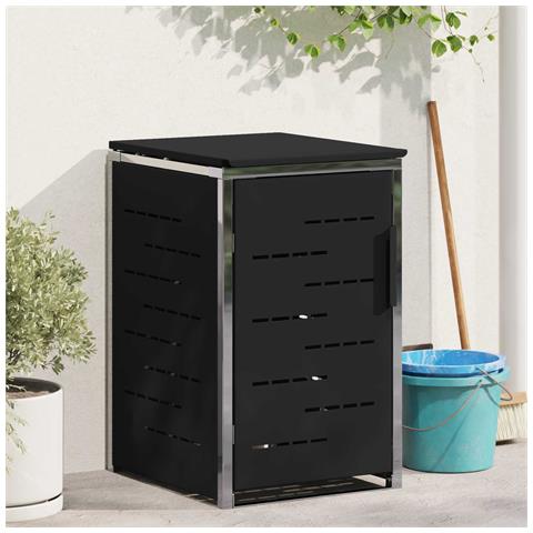 Stoccaggio contenitore a ruote Nero 77,5 x 69 x 112,5 cm - Foto 2