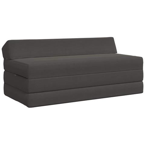 Divano Letto Pieghevole Grigio Scuro 120 x 60 x 49 cm Tessuto - Foto 1
