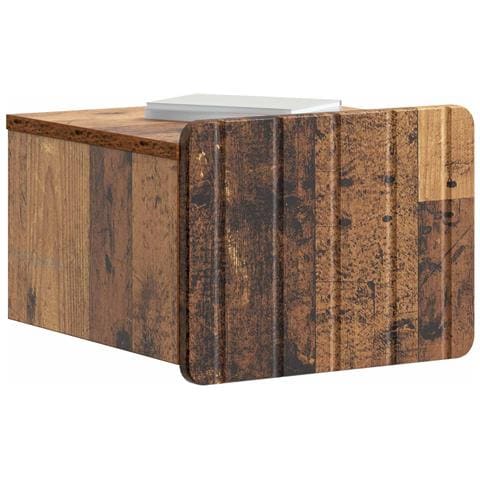 Mobiletto da notte a muro Legno antico 33 x 34,5 x 24 cm - Foto 2