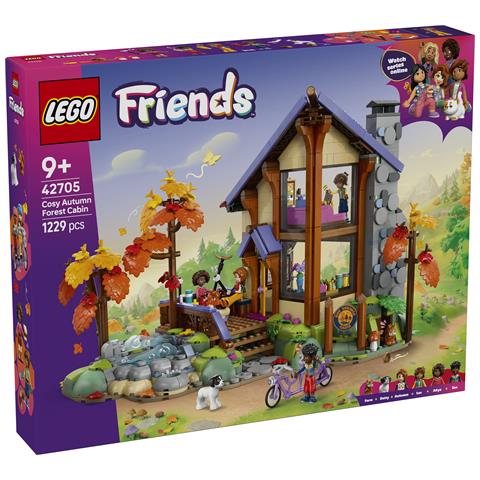 Friends 42705 Baita nella Foresta Autunnale, Casa Giocattolo con 4 Mini Bamboline, 2 Animali e Accessori, Regalo da 9+ - Foto 2