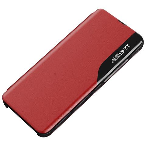Eco Leather View Case Elegante Custodia Con Coperchio Pieghevole E Funzione Supporto Per Xiaomi Redmi Note 11 Pro+ 5g (cina) / 11 Pro 5g (cina) / Mi11i Hypercharge / Poco X4 Nfc 5g Rosso - Foto 7