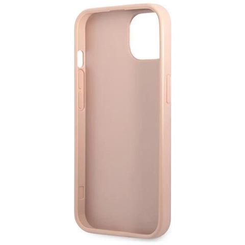 Guess Guhcp13spsatlp Custodia Per Iphone 13 Mini 5,4 Rosa /rosa Saffiano Con Logo A Triangolo - Foto 3