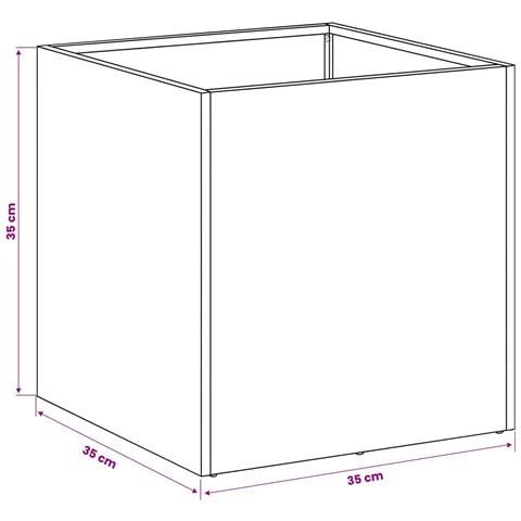 Vaso da giardino 2 pz Nero 35 x 35 x 35 cm - Foto 8