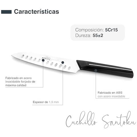 38233 - Coltello Santoku Master, acciaio inossidabile, lama con affilatura conica - Foto 3