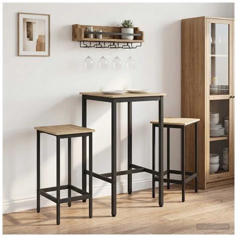 Tavolo da bar 52 x 52 x 110 cm Legno ingegnerizzato - Foto 2