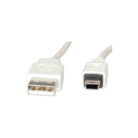 Usb 2.0 Cable Type A Mini B (5 Pin) M / M 1.8m White . - Foto 1